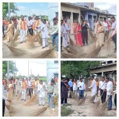 कौशाम्बी01अक्टूबर23*कचरा मुक्त भारत अभियान चलाकर नगर पंचायत क्षेत्र की सफाई*_