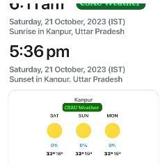 कानपुर20अक्टूबर23*ग्रामीण कृषि मौसम सेवा एवं एक्रिपाम योजना, सस्य विज्ञान विभाग,च०शे०आ०कृषि एवं प्रौ०वि० वि०,कानपुर।    