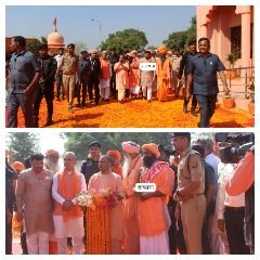 बागपत26अक्टूबर23*सीएम योगी आदित्यनाथ बागपत के नांगल भगवानपुर गांव पहुंचे।