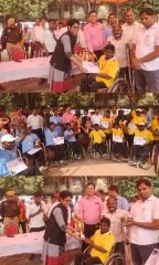 मिर्जापुर05नवम्बर23*दिव्यांगजन व्हीलचेयर क्रिकेट प्रतियोगिता का आयोजन किया गया*।