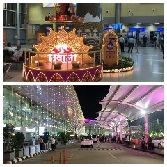 लखनऊ08नवम्बर23*दीपावली को लेकर एयरपोर्ट पर की गई भव्य सजावट, एयरपोर्ट परिसर को चमकीली झालरों से रोशन किया गया*