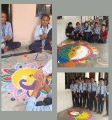 अयोध्या11नवम्बर23*दीपावली के मौके पर बच्चों ने बनाई रंगोली