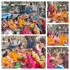 जयपुर19नवम्बर23*वेद विला स्थिति मंदिर पर डाला छठ पूजा समिति के द्वारा सार्वजनिक पूजा का आयोजन किया गया।