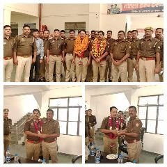 कौशाम्बी23नवम्बर23*माल्यार्पण कर थानेदार को दी विदाई* कौशाम्बी23नवम्बर23*माल्यार्पण कर थानेदार को दी विदाई*