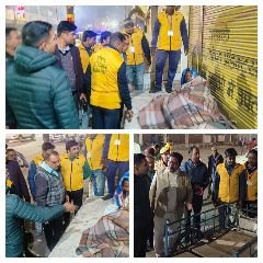 कानपुर नगर13दिसम्बर23*अत्यधिक ठंड के दृष्टिगत जिलाधिकारी श्री विशाख जी0 द्वारा शहर के विभिन्न क्षेत्रों में गरीब असहाय लोगों को कंबल वितरण कर रहे हैं। कानपुर नगर13दिसम्बर23*अत्यधिक ठंड के दृष्टिगत जिलाधिकारी श्री विशाख जी0 द्वारा शहर के विभिन्न क्षेत्रों में गरीब असहाय लोगों को कंबल वितरण कर रहे हैं।