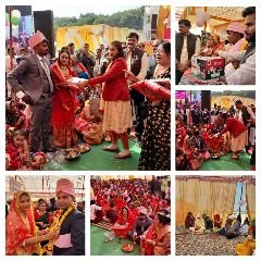 औरैया14दिसम्बर23*मुख्यमंत्री सामूहिक विवाह योजनान्तर्गत कुल 268 जोड़े दांपत्य सूत्र बंधन में बधे।