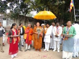 कौशाम्बी22दिसम्बर23*बुद्ध के धम्म पथ पर चलकर दूर होगी अशांति*