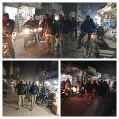 कौशाम्बी22दिसम्बर23*पुलिस फोर्स के साथ कोतवाल ने किया पैदल गस्त*