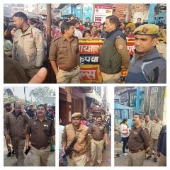 मथुरा24दिसम्बर23*पैदल गस्त व निरीक्षण – श्रीबांके बिहारी जी मन्दिर, वृन्दावन-*