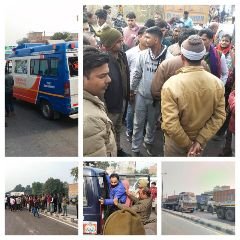 कौशाम्बी31दिसम्बर23*नए ट्रांसपोर्ट नियम से अक्रोशित हुए ड्राइवर,नेशनल हाइवे किया जाम* कौशाम्बी31दिसम्बर23*नए ट्रांसपोर्ट नियम से अक्रोशित हुए ड्राइवर,नेशनल हाइवे किया जाम*