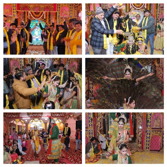 मथुरा 10 जनवरी 2024* गिलट आभूषण व्यवसायी समिति रजि0 मथुरा के तत्वावधान में श्री गिरिराज महाराज का चौदहवां छप्पन भोग