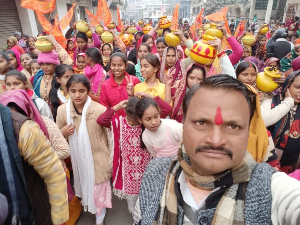 अयोध्या16जनवरी24*श्री राम मंदिर प्राण प्रतिष्ठा महोत्सव पर श्री हनुमान किला मंदिर पर हुआ श्री राम कथा का आयोजन