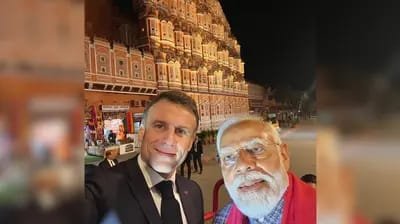जयपुर26जनवरी24*मोदी ने मैक्रों संग निहारा भारत के पेरिस का हैरिटेज, तोहफे में दिया राममंदिर का मॉडल दिया संदेश*