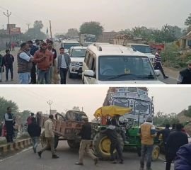 कौशाम्बी02जनवरी24*वाहनों के नए कानून से नाराज वाहन चालकों की हड़ताल जारी*