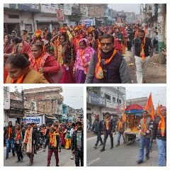 कानपुर02जनवरी24*शिवराजपुर में उत्साह से निकाली गई पूजित अक्षत कलश यात्रा।