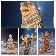 अयोध्या04जनवरी24*- गज, सिंह, हनुमान जी और गरुड़ जी की मूर्ति स्थापित,