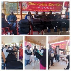 मिर्जापुर12जनवरी24*स्वामी विवेकानंद जी की जयंती के अवसर पर "नर सेवा नारायण सेवा" के तहत कंबल वितरण कार्यक्रम का आयोजन किया*