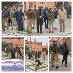 मथुरा22जनवरी24*श्रीकृष्ण जन्मभूमि मंदिर पर श्री मान जिलाधिकारी व श्री मान बरिष्ठ पोलिश अधीछक द्वारा भ्रमण व दिशा निर्देश दिये गए*