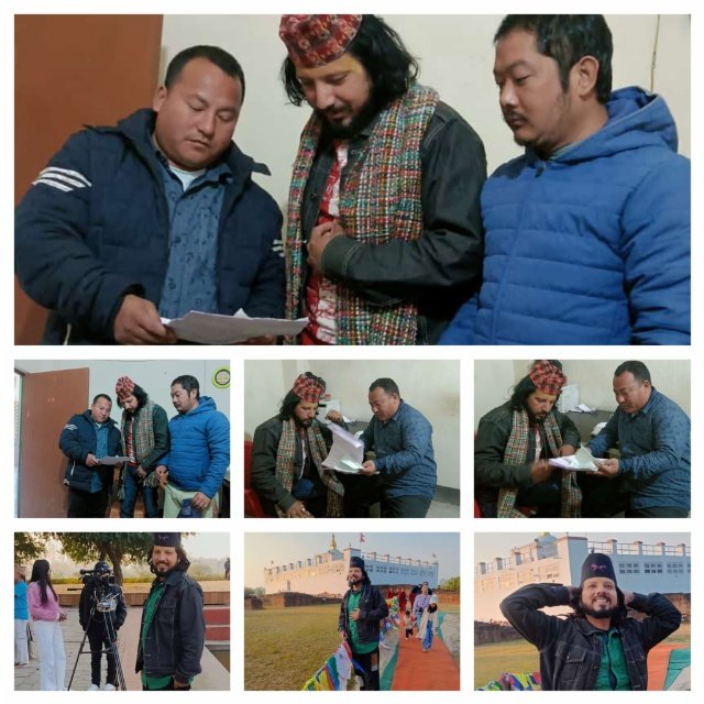 बॉलीवुड 29 फरवरी 2024* फिल्म धामी धाई की शूट के दौरान डायरेक्टर अजून थापा फिल्म के सीन समझाते हुए बॉलीवुड 29 फरवरी 2024* फिल्म धामी धाई की शूट के दौरान डायरेक्टर अजून थापा फिल्म के सीन समझाते हुए