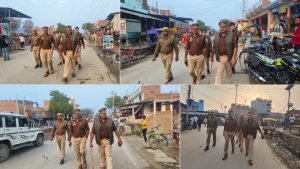 कौशाम्बी05फरवरी24*पश्चिम शरीरा थानाध्यक्ष ने पुलिस फोर्स के साथ अषाढ़ा में की पैदल गश्त, सुरक्षा का दिलाया भरोसा।