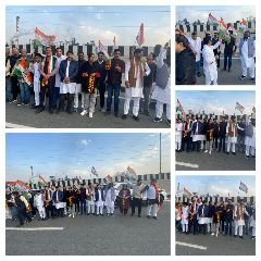 नोएडा24फरवरी24*भारत जोड़ो न्याय यात्रा में शामिल होने के लिए दिल्ली मेरठ एक्सप्रेसवे पर प्रियंका गांधी का भव्य स्वागत किया गया