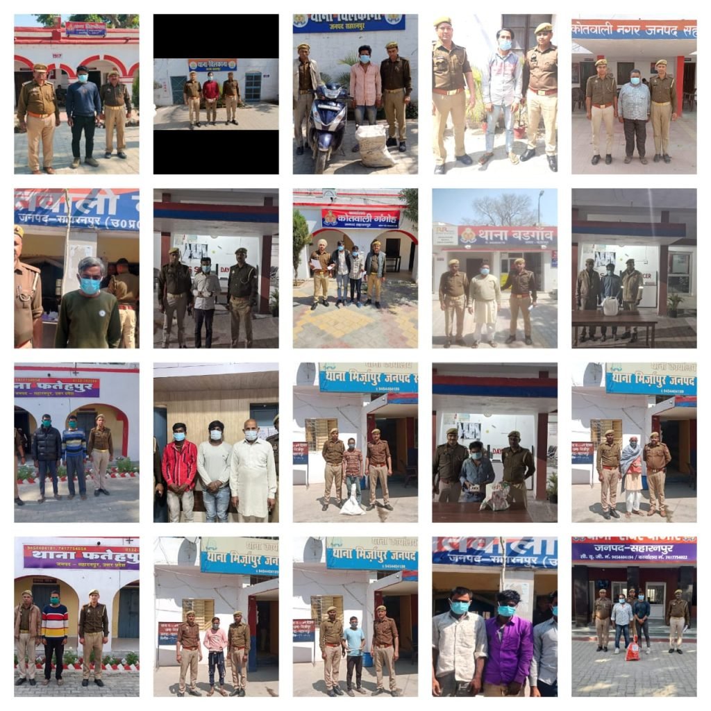 सहारनपुर18मार्च24*जनपद सहारनपुर के सभी थानों की आज की क्राइम रिपोर्ट