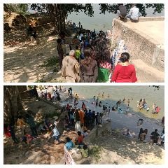 कौशाम्बी08मार्च24*गंगा नदी में स्नान कर शिव भक्तों ने शिव मंदिर में की पूजा अर्चन*