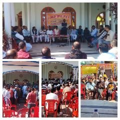 गोण्डा09मार्च24*सराफा व्यापारी के साथ हुई लूट की वारदात के सम्बंध में हुई सराफा व्यापारियों की एक अहम बैठक।