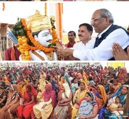 कौशाम्बी16मार्च24*कैबिनेट मंत्री संजय निषाद महाराजा गुहराज निषाद की मूर्ति की प्राण प्रतिष्ठा में हुए शामिल*