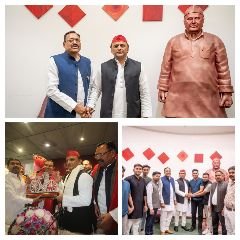 कानपुर नगर23मार्च24*समाजवादी पार्टी व शोषित समाज अधिकार पार्टी के बीच हुआ गठबंधन।