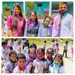 औरैया24मार्च24*एक्सिस पब्लिक स्कूल में बच्चों के साथ शिक्षकों ने भी मनाया होली उत्सव**नकली रंगो से होली न खेलने की दी सलाह*