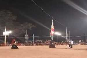 जयपुर24मार्च24*सीकर मौत का नाचते हुए विडियो हाईटेंशन लाइन की चपेट में आया कलाकार, झुलसने से मौके पर ही मौत*