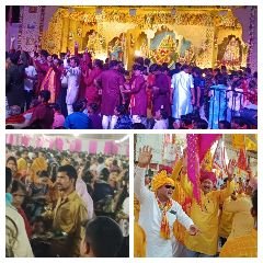 कौशाम्बी30मार्च24*मनौरी में बाबा खाटू श्याम की जयकारे के साथ निकाली गयी भव्य विशाल शोभा यात्रा*