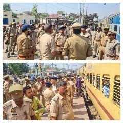 बाराबंकी07अप्रैल24*बरौनी-ग्वालियर एक्सप्रेस में बम होने की भ्रामक सूचना पर पुलिस छावनी में तब्दील हुआ रेलवे स्टेशन