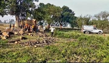 कौशाम्बी06अप्रैल24*चरवा थाना क्षेत्र में विशालकाय हरा पेड़ काटकर लकड़ी उठा ले गया माफिया* कौशाम्बी06अप्रैल24*चरवा थाना क्षेत्र में विशालकाय हरा पेड़ काटकर लकड़ी उठा ले गया माफिया*