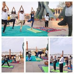 वाराणसी14अप्रैल24*नारी शक्ति कार्यक्रम अंर्तगत कराया गया योगाभ्यास