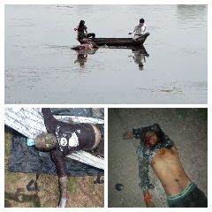 झाँसी21अप्रैल24* धसान नदी में शव खोजती देवरी पुलिस 