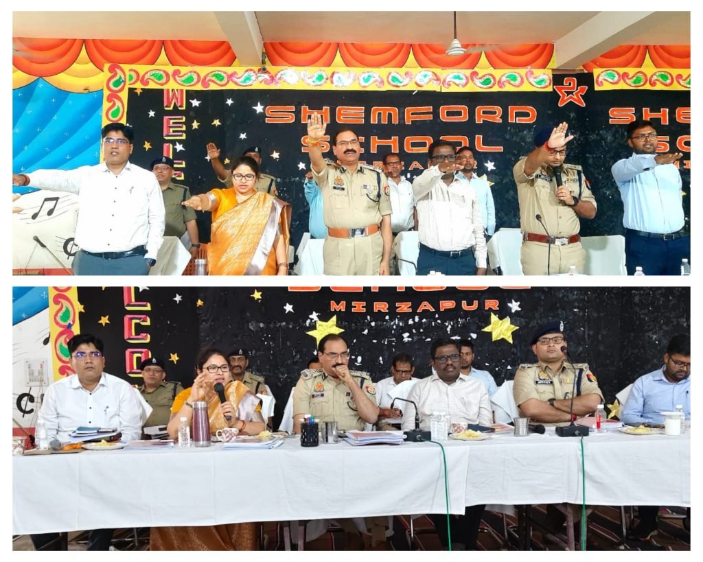 मिर्जापुर 08 अप्रैल 24*मण्डलायुक्त, डी0आई0जी0, जिलाधिकारी व पुलिस अधीक्षक द्वारा चैत्र नवरात्रि मेला को सकुशल एवं निर्बाध रुप से सम्पन्न कराये जाने हेतु ड्यूटी में लगे प्रशासनिक अधिकारी एवं पुलिस की ब्रीफिंग कर दिया गया आवश्यक दिशा-निर्देश*