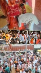 कानपुर देहात08मई24*नगर पंचायत रनिया के पंचमुखी हनुमान मंदिर पर माथा टेक सांसद देवेंद्र सिंह भोले ने मांगे वोट