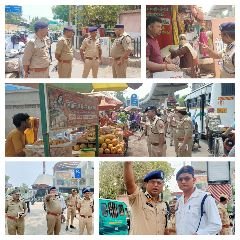 कानपुर नगर24मई24*पुलिस आयुक्त श्री अखिल कुमार द्वारा रावतपुर तिराहे पर किए गए अतिक्रमण का निरीक्षण किया गया