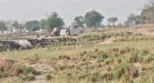 कौशाम्बी25मई24*जेसीबी संचालक बने सरकारी जमीन के दुश्मन अधिकारी मौन*