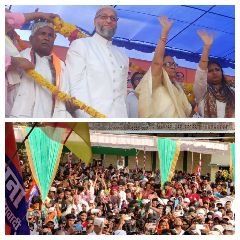 मिर्ज़ापुर29मई2024*नटवीर चौराहा स्थित एक लान में पीडीए अपना दल कमेरावादी की विशाल जनसभा हुई*