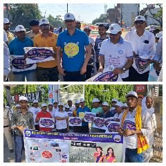 रोहतास29मई2024*जिला प्रशासन,व पत्रकार संध ने निकाली मतदाता जागरूकता रैली