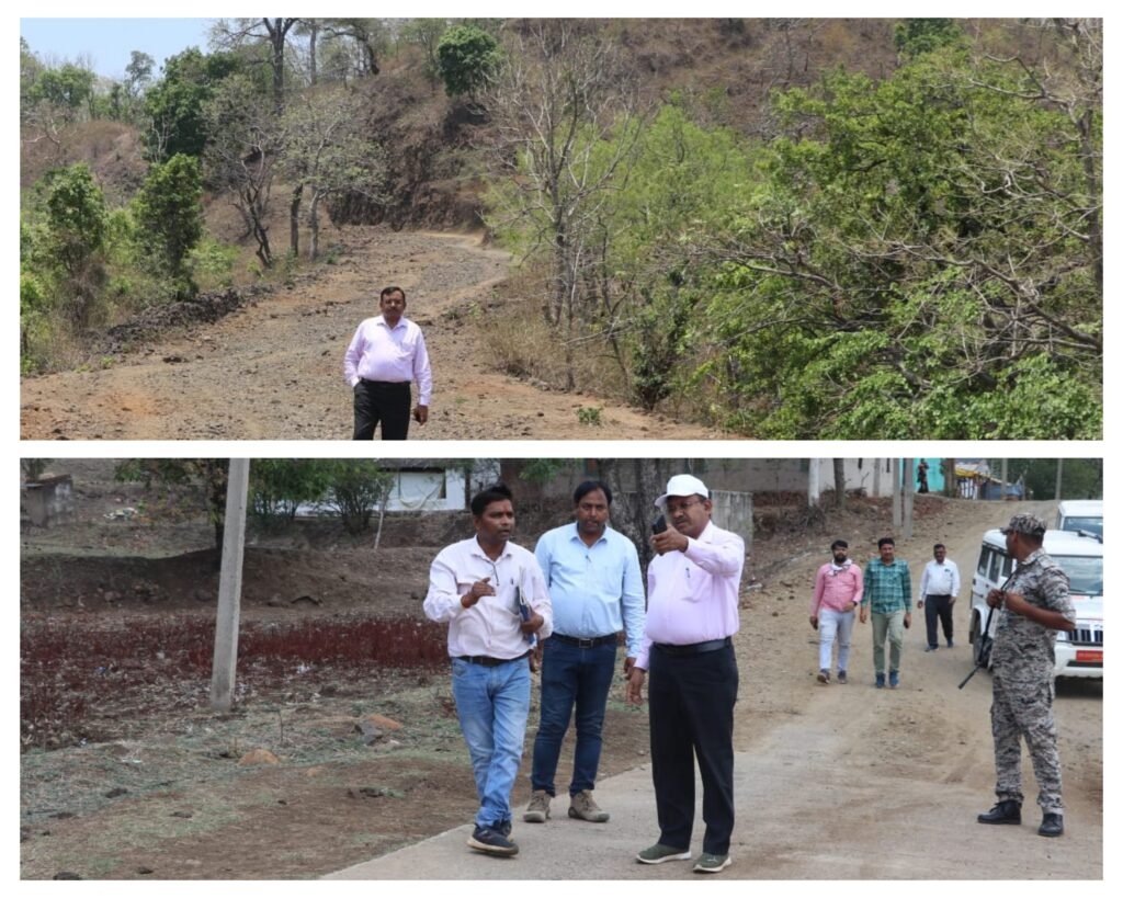 अनूपपुर 23 मई 24*बी एस जामोद कमिश्नर शहडोल ने निर्माणाधीन सड़को का किया निरीक्षण*