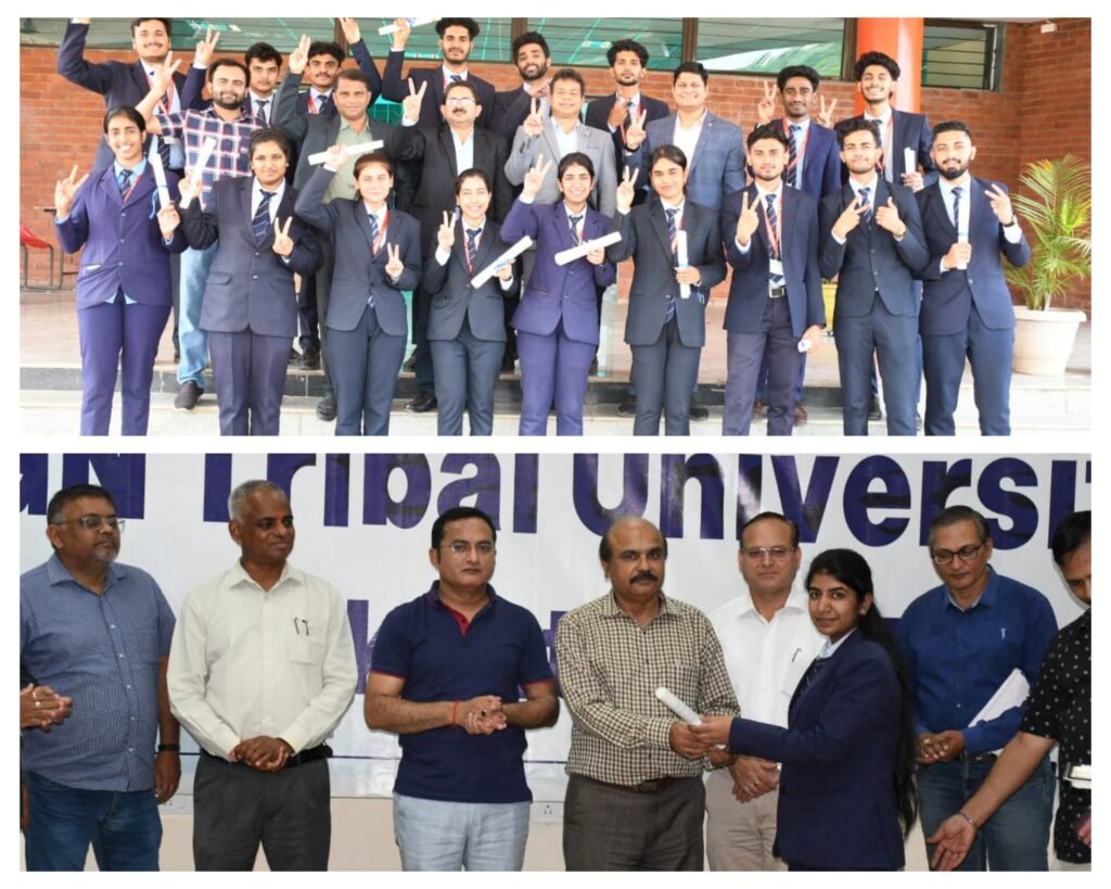 अनूपपुर 24 मई 24*जनजातीय विश्वविद्यालय के पर्यटन प्रबंधन विभाग के विद्यार्थियों को शत प्रतिशत सफलता प्लेसमेंट प्राप्त हुआ