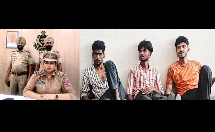 पंजाब 26 जून 2024* नई आबादी क्षेत्र में लूटपाट करने वाले तीन आरोपियों को पुलिस ने काबूृ किया, पुलिस रिमांड पर