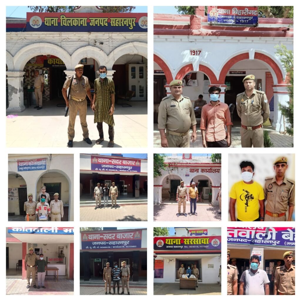 सहारनपुर10जून24*जनपद सहारनपुर के सभी थानों से क्राइम रिपोर्ट।