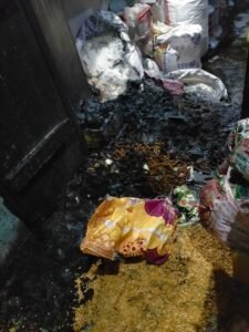 औरैया 16 जून 24*शार्ट सर्किट से आग लगने से परचून की दुकान हुयी खाक
