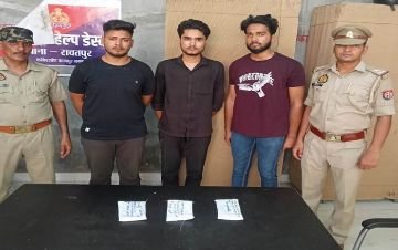 थाना रावतपुर कानपुर नगर05जून24* मु0अ0सं0 224/24 धारा 385/507 भादवि0 व 67 ए आईटी एक्ट 03 अभियुक्त गिरफ्तार