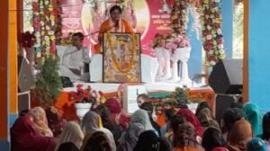 कौशाम्बी06जून24*अहिल्या उद्धार की कथा सुनकर लोगों ने की भगवान श्रीराम की जय जयकार*